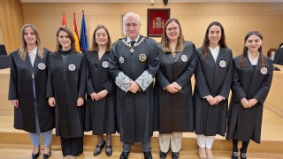 Las juezas con el presidente del TSJ de Castilla y León, José Luis Concepción